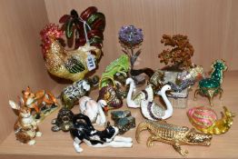 A COLLECTION OF TREASURED TRINKETS BY JULIANA AND SIMILAR ITEMS, to include a large cockerel trinket