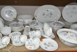 A WEDGWOOD 'ICE ROSE' PART DINNER SERVICE, to include dinner plates, soup bowls, side plates,