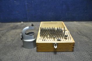 A BOLEY & LEINEN WATCHMAKER STAKING SET in a wooden box (some bits missing)(stored elsewhere for