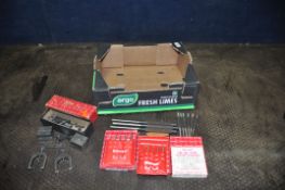A TRAY CONTAINING STARRET TOOLING AND MARKING EQUIPMENT including two boxed and cased S117PC