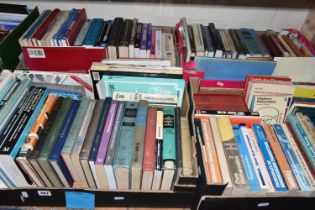 FOUR BOXES OF BOOKS containing over 120 titles on the subjects of mathematics, mechanical