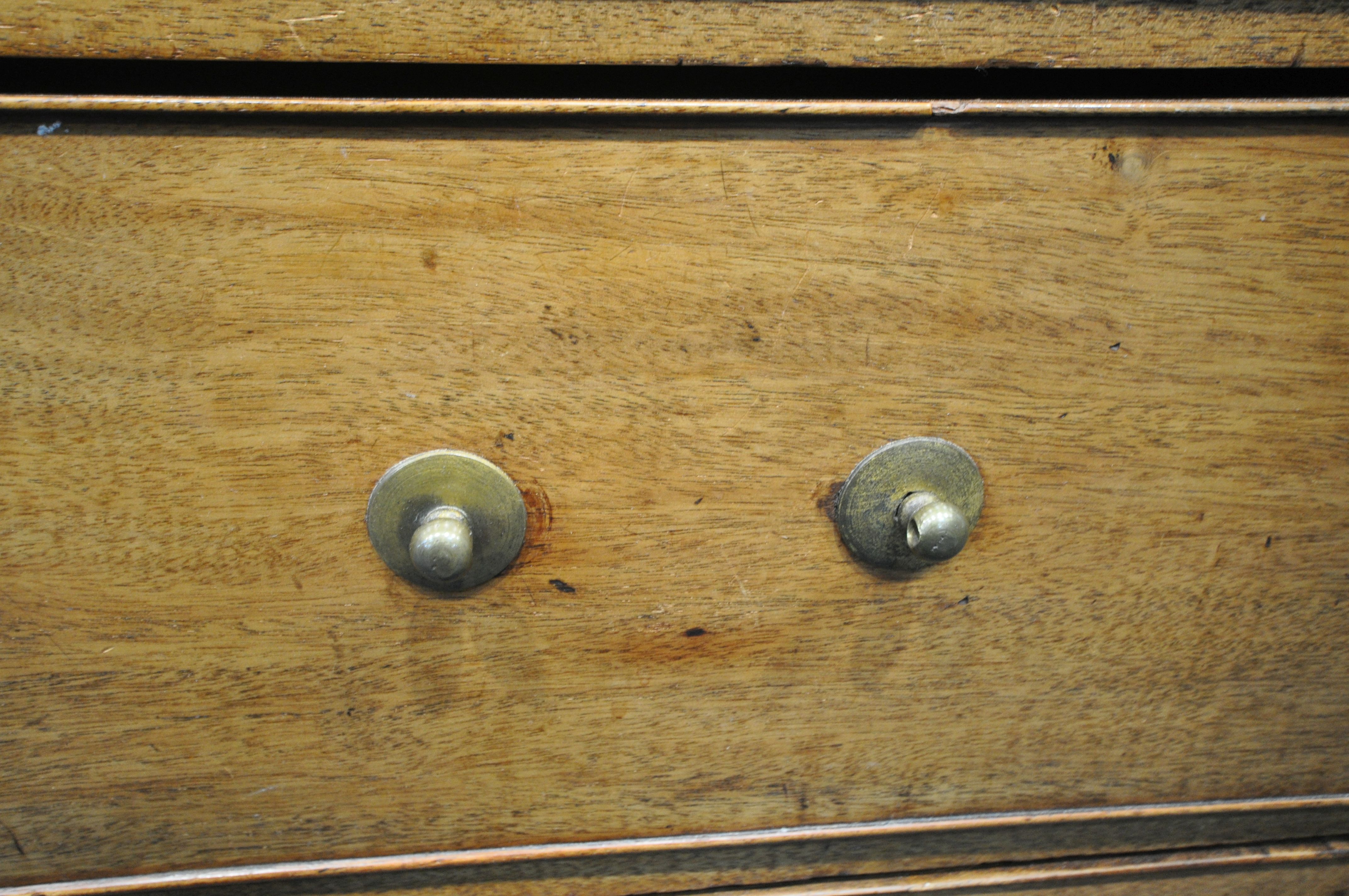 A 19TH CENTURY MAHOGANY CHEST ON CHEST, fitted with an arrangement of eight drawers, on bracket - Image 4 of 5