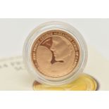 A 2014 PRINCE GEORGE SOVEREIGN COIN, TDC 22ct gold proof, 8 gram, 22mm, 999 mintage