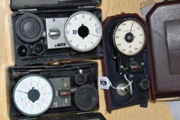 THREE CASED R.P.M. METERS, two by Smiths Industries, the other by Superb of Birmingham, all in