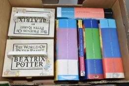 ONE BOX OF BOOKS comprising five Harry Potter books, Philosophers Stone, (paperback) Goblet of Fire,