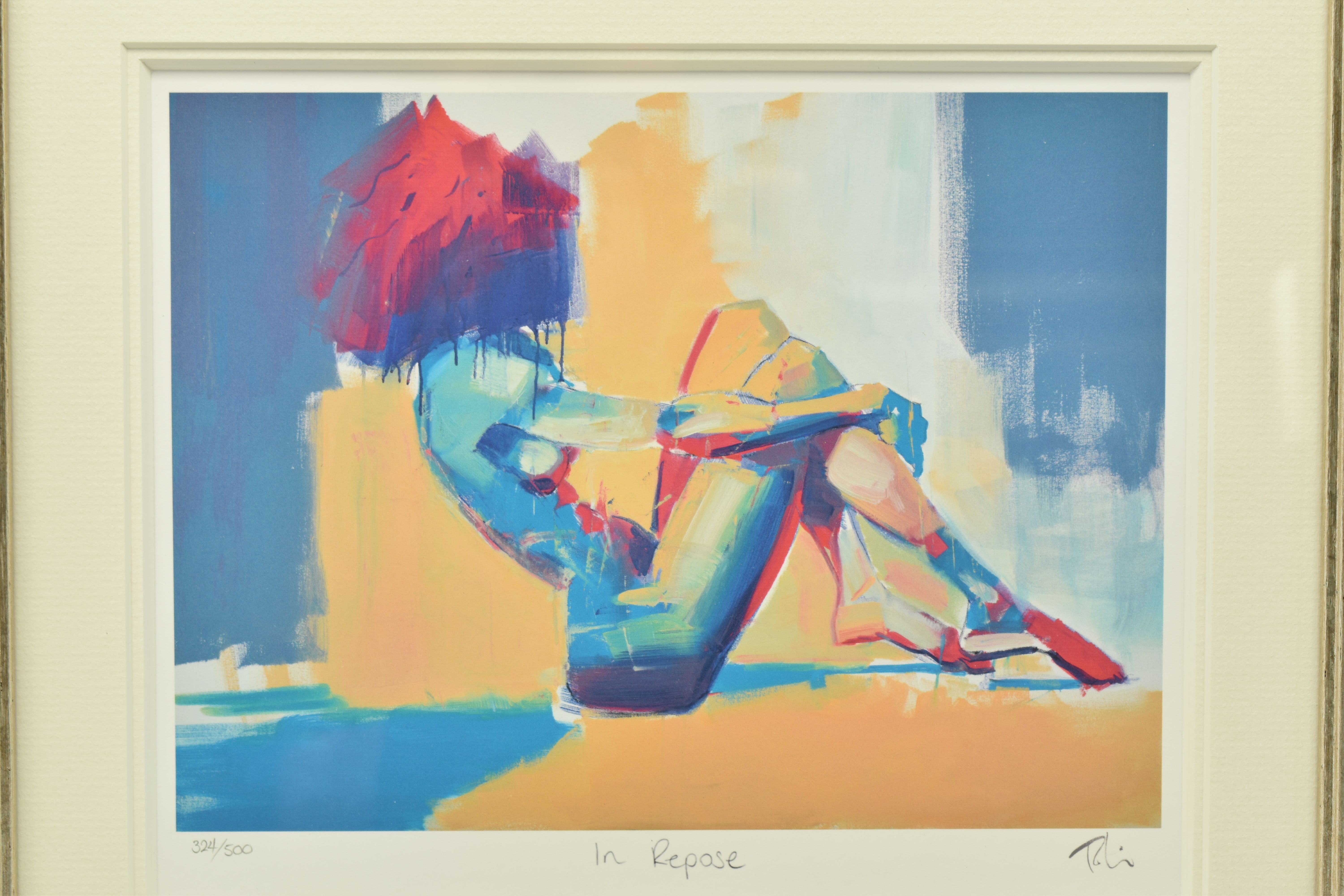 TOBY MULLIGAN (BRITISH 1969) 'IN REPOSE', a signed limited edition print on paper depicting a - Image 2 of 4