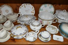 A GROUP OF HAVILAND & CO, LIMOGES PORCELAIN, to include six tureens in different patterns - smallest