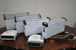 FOUR CONVECTOR HEATERS, to include two Challenge heaters, and two Fine Elements, along with two