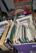 FIVE BOXES OF BOOKS, MAGAZINES, MAPS & GUIDES, on the subject of Travel and Geography the sixty+
