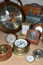 CLOCKS, THERMOMETERS AND BAROMETERS, to include a Henry Martens Toulet Super Pigeon racing clock,