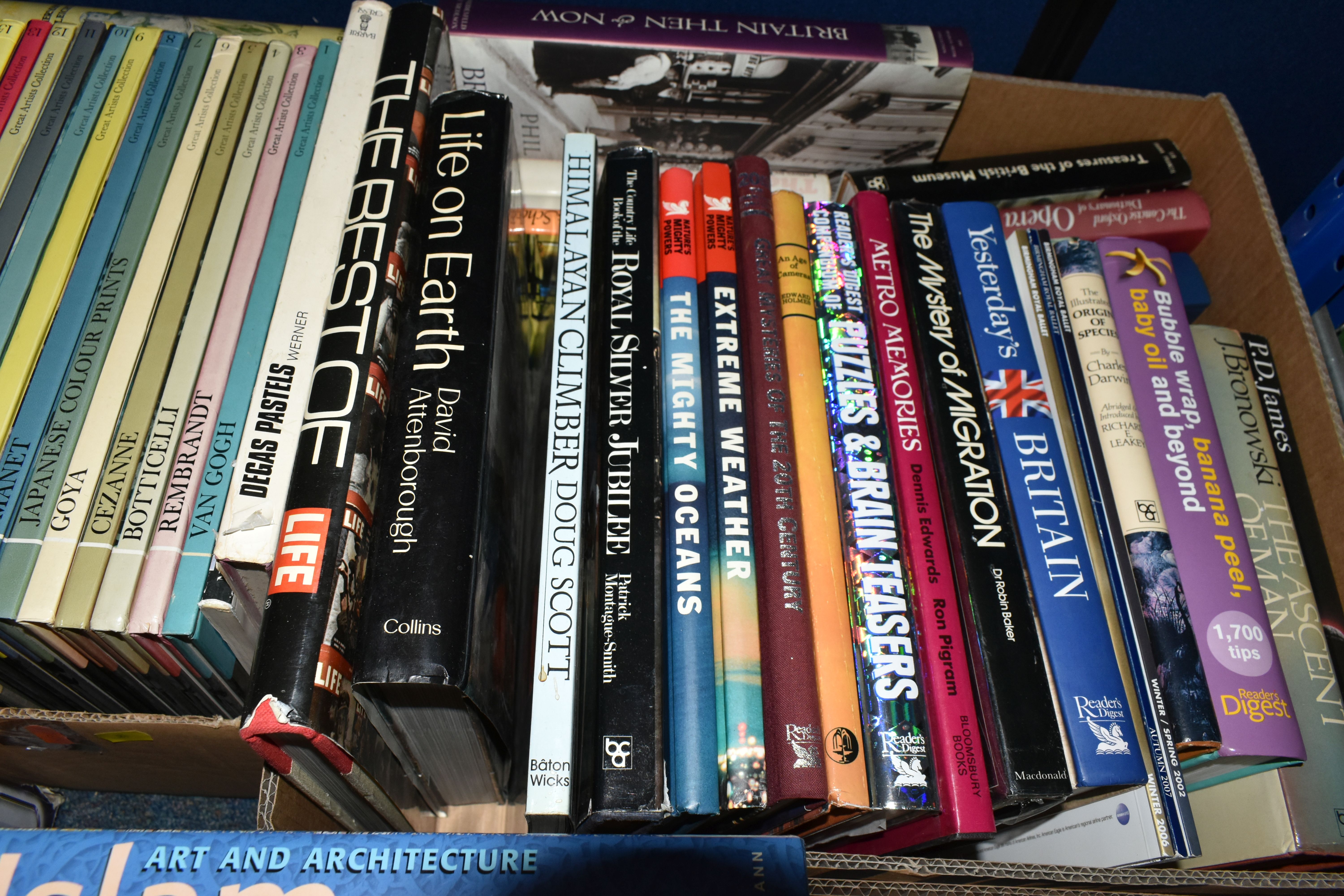 SIX BOXES OF BOOKS containing over 120 miscellaneous titles in hardback and paperback formats and - Image 6 of 6