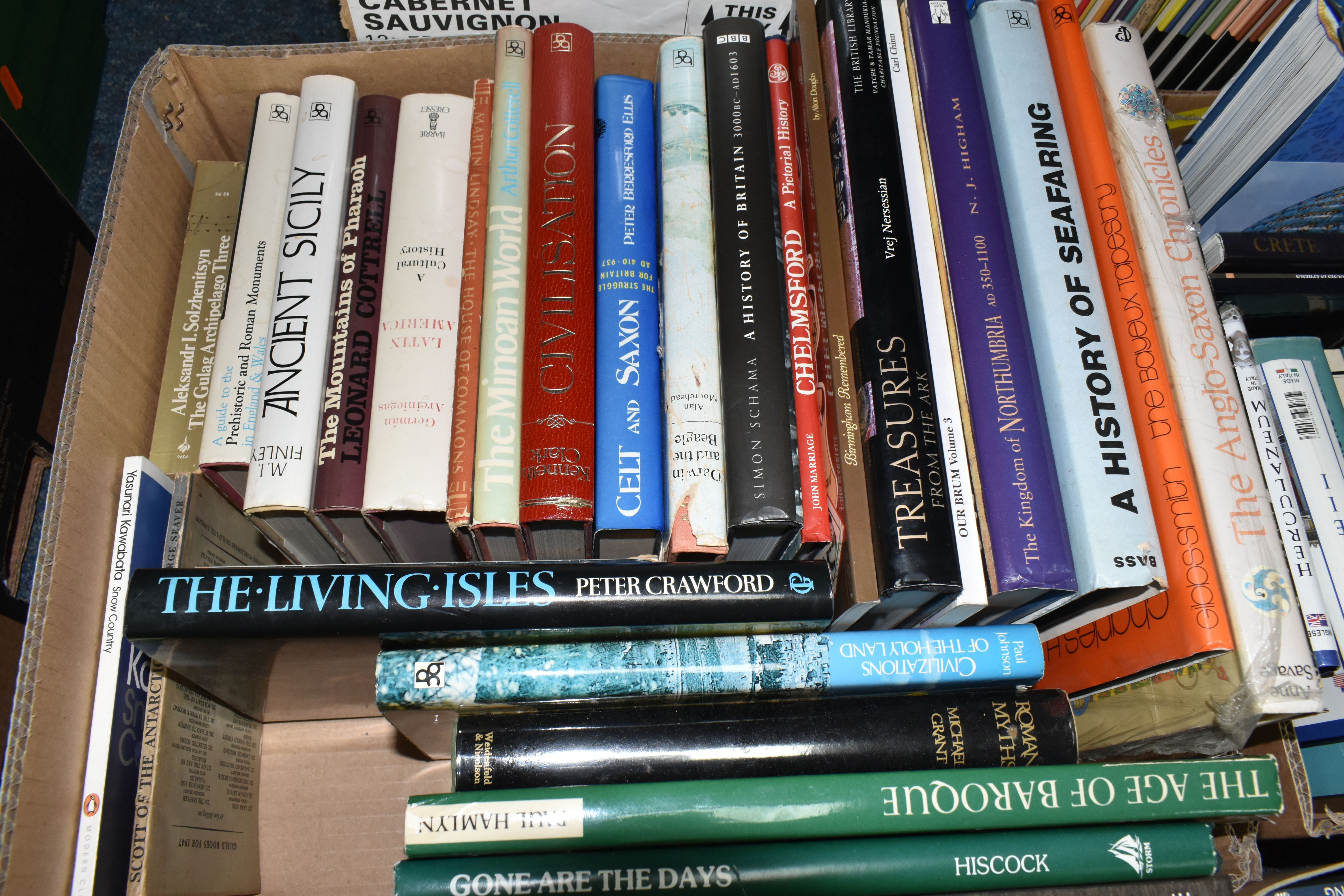 SIX BOXES OF BOOKS containing over 120 miscellaneous titles in hardback and paperback formats and - Image 3 of 6