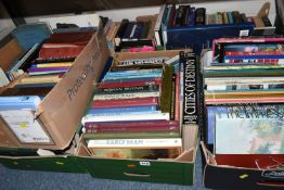 SIX BOXES OF BOOKS containing approximately 160 miscellaneous titles in hardback and paperback