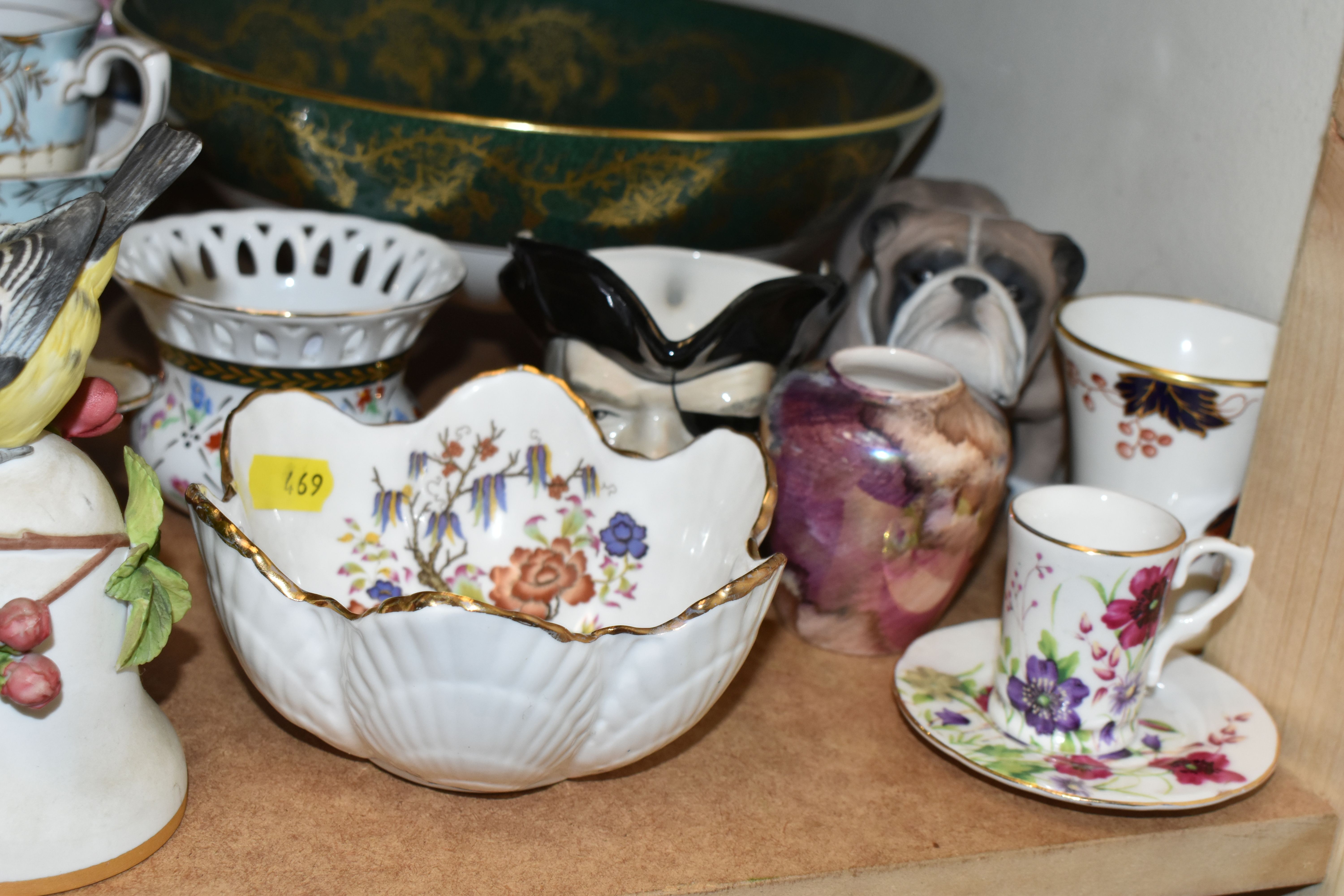 A LARGE QUANTITY OF TEAWARE AND ORNAMENTS, comprising a Royal Doulton 'Top ó The Hill' HN1834 figure - Image 5 of 19