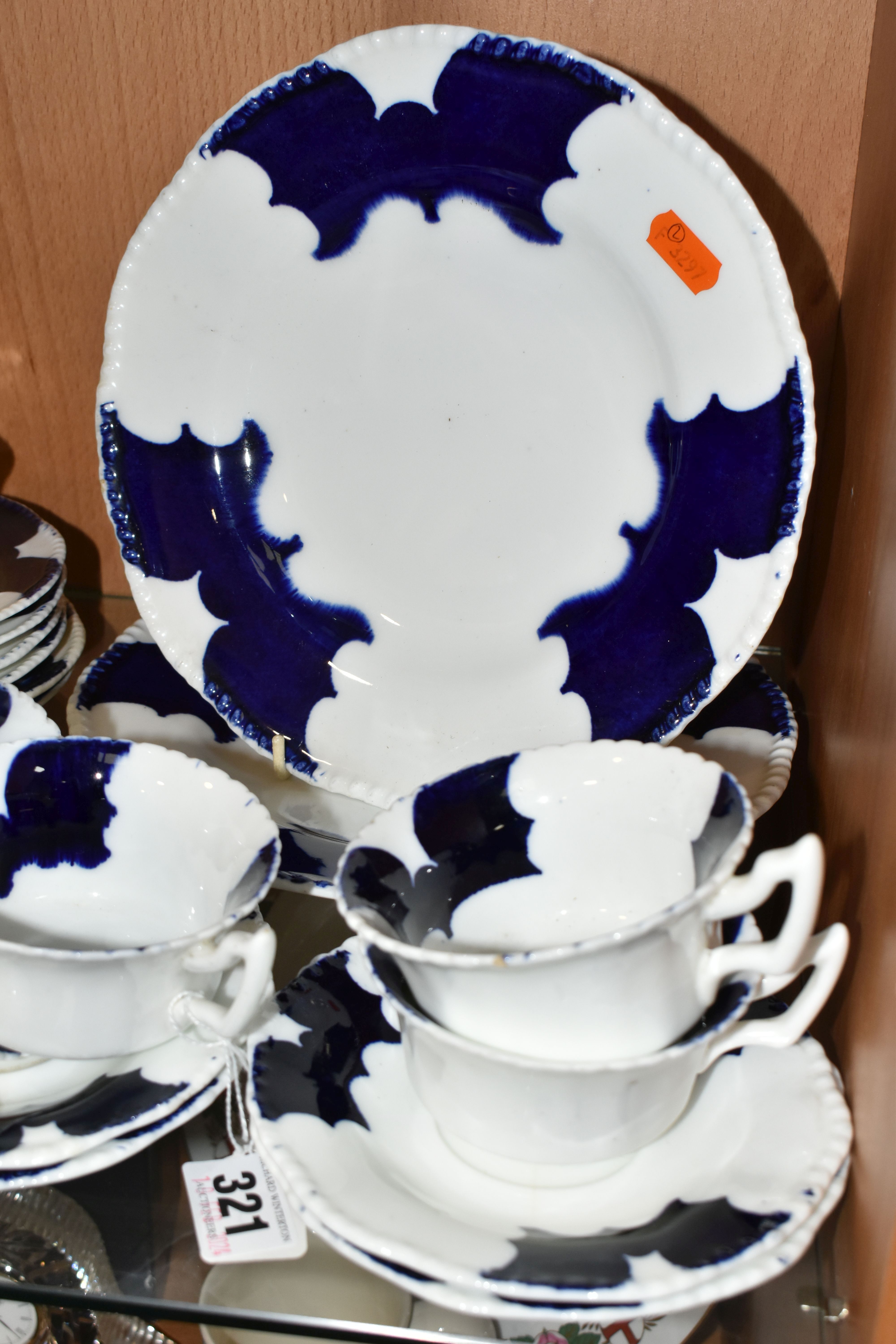 TWENTY ONE PIECES OF COALPORT UNFINISHED BATWING DINNER WARES, comprising two salad plates, six side - Image 4 of 6