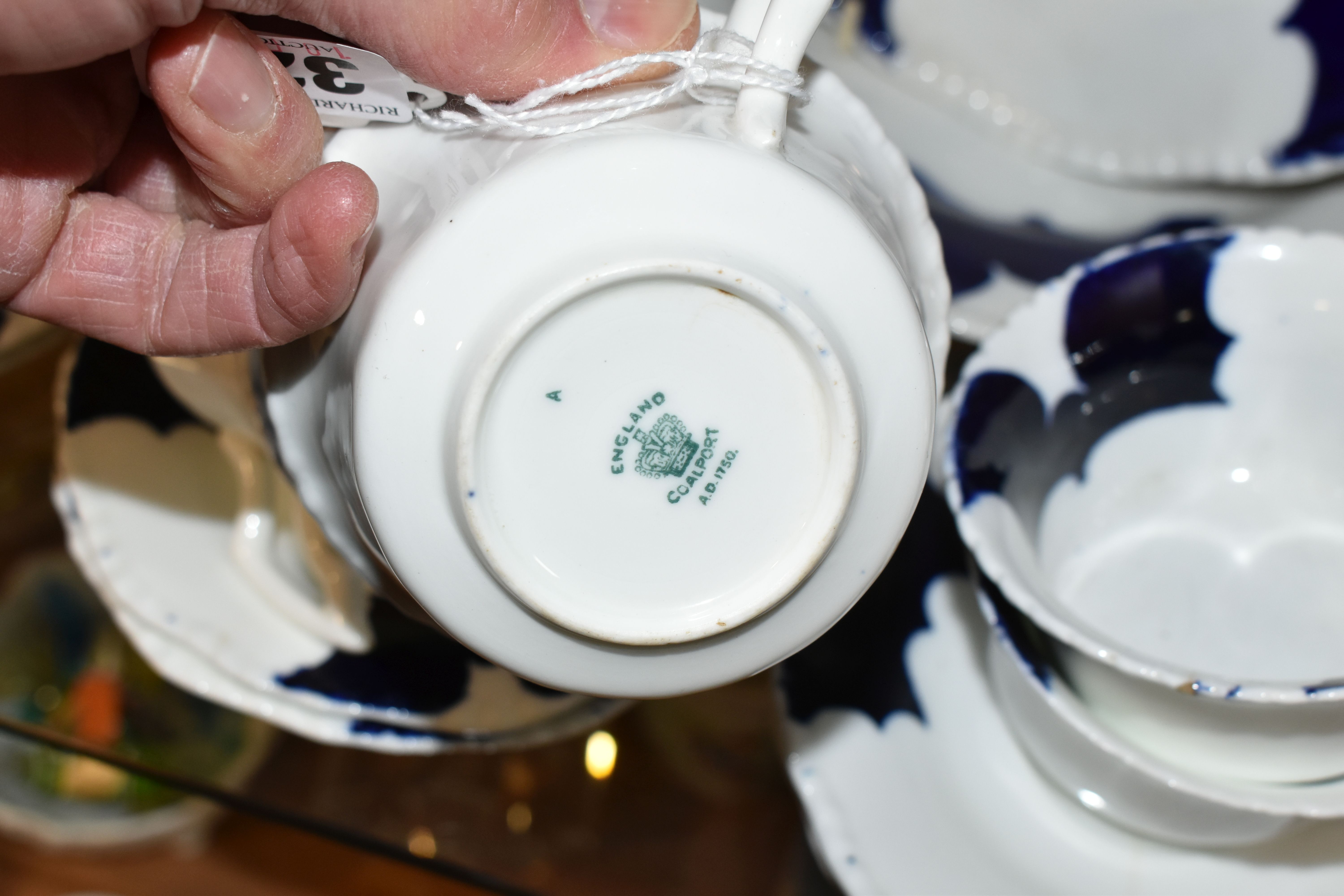 TWENTY ONE PIECES OF COALPORT UNFINISHED BATWING DINNER WARES, comprising two salad plates, six side - Image 3 of 6