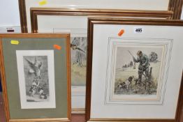 HENRY WILKINSON (BRITISH 1921-2011) FIVE LIMITED EDITION DRYPOINT ETCHINGS WITH COLOURS, all