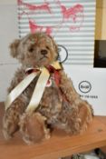 A BOXED LIMITED EDITION STEIFF BRITISH COLLECTORS' TEDDY BEAR 2022, with a caramel mohair 'fur',