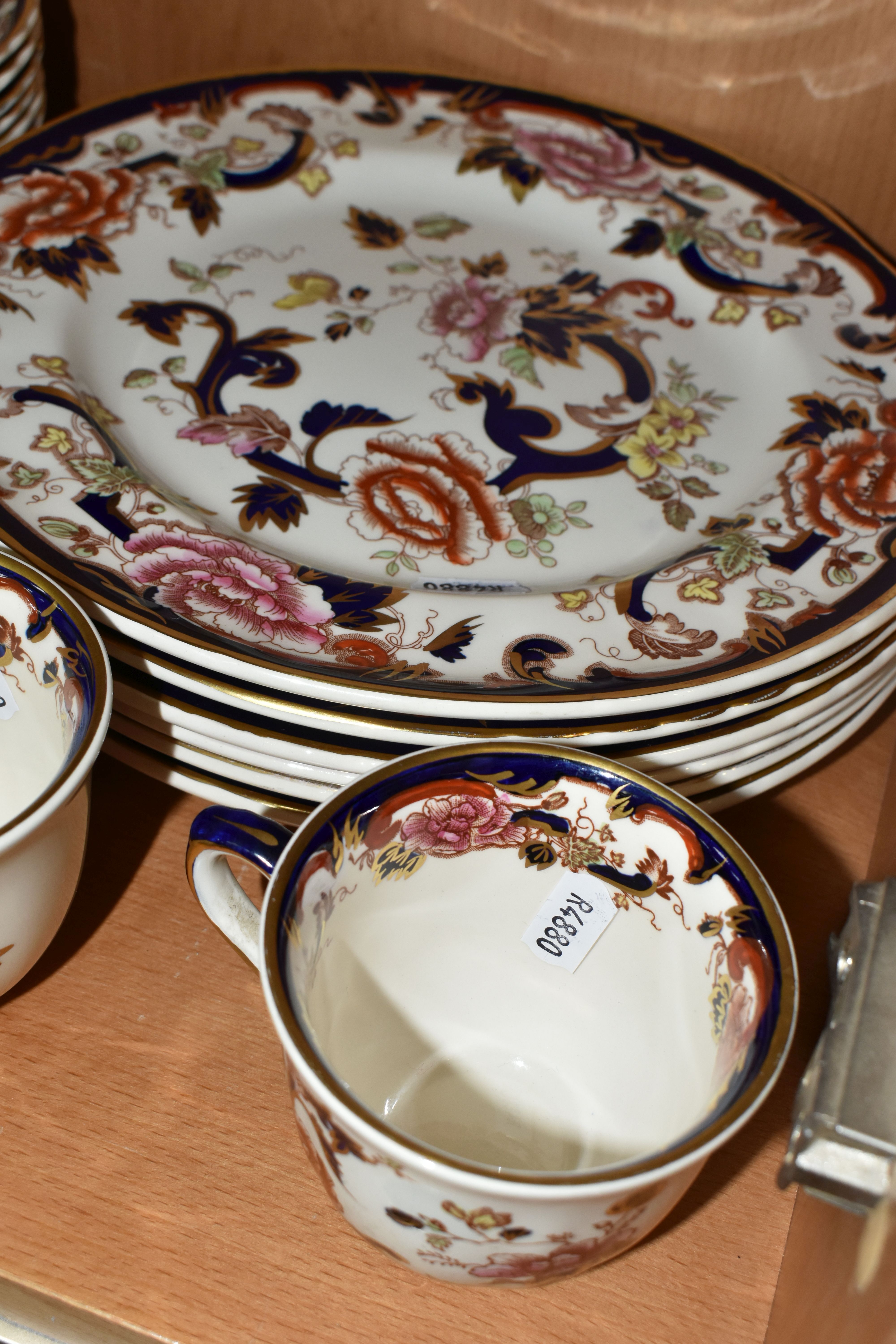 A THIRTY EIGHT PIECE MASON'S MANDALAY DINNER SERVICE, to include a teapot (spout chipped), a cream - Image 3 of 8