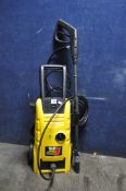 A WOLF BIG BLASTER 5 PRESSURE WASHER with lance (PAT pass and working) and a Fellowes shredder (