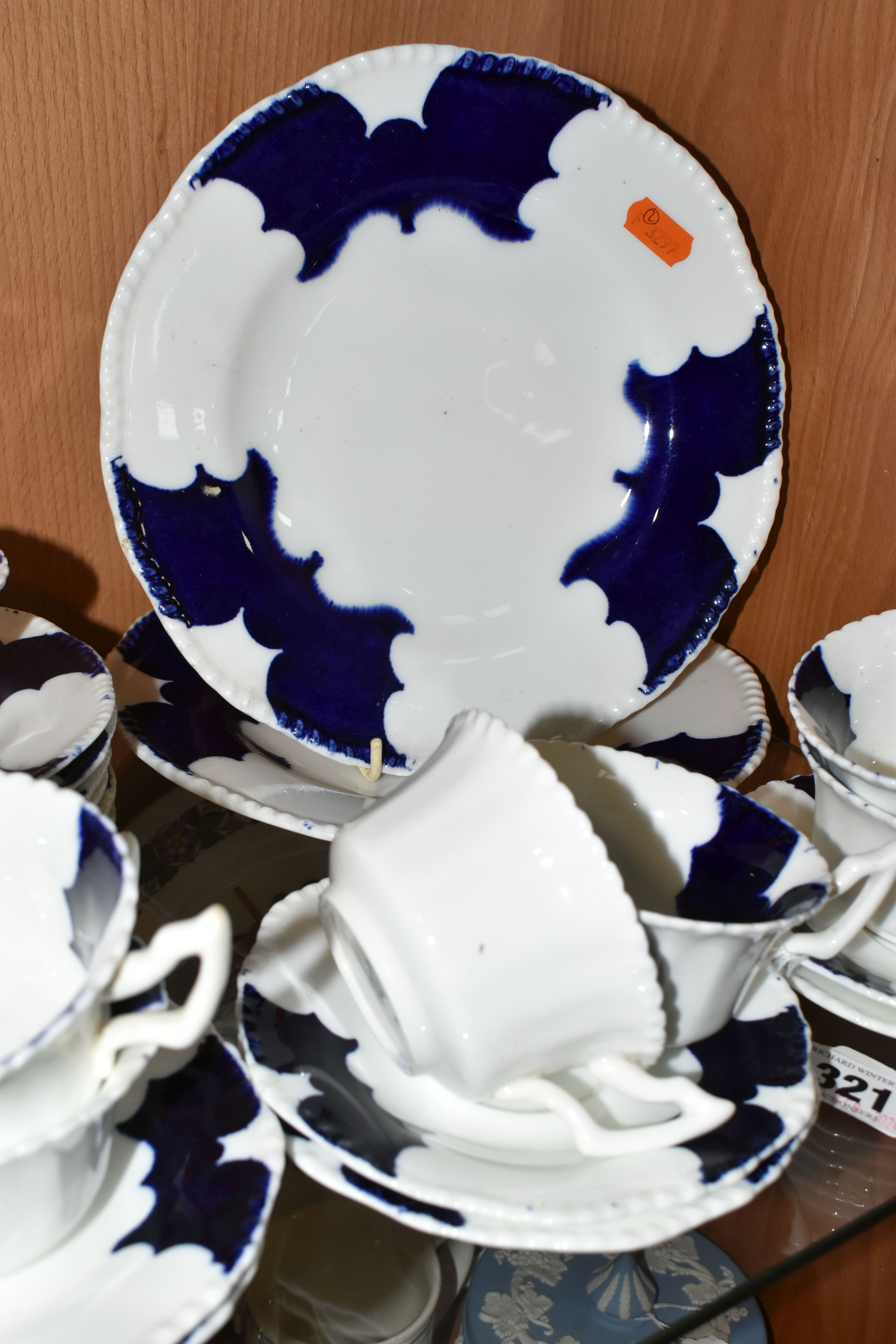 TWENTY ONE PIECES OF COALPORT UNFINISHED BATWING DINNER WARES, comprising two salad plates, six side - Image 6 of 6