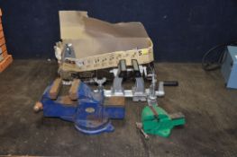 A ZYLISS VICE SYSTEM with box and accessories, a Mountain engineers vice and a smaller vice (3)