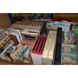 FOUR BOXES & LOOSE BOOKS containing over 130 miscellaneous titles in hardback and paperback