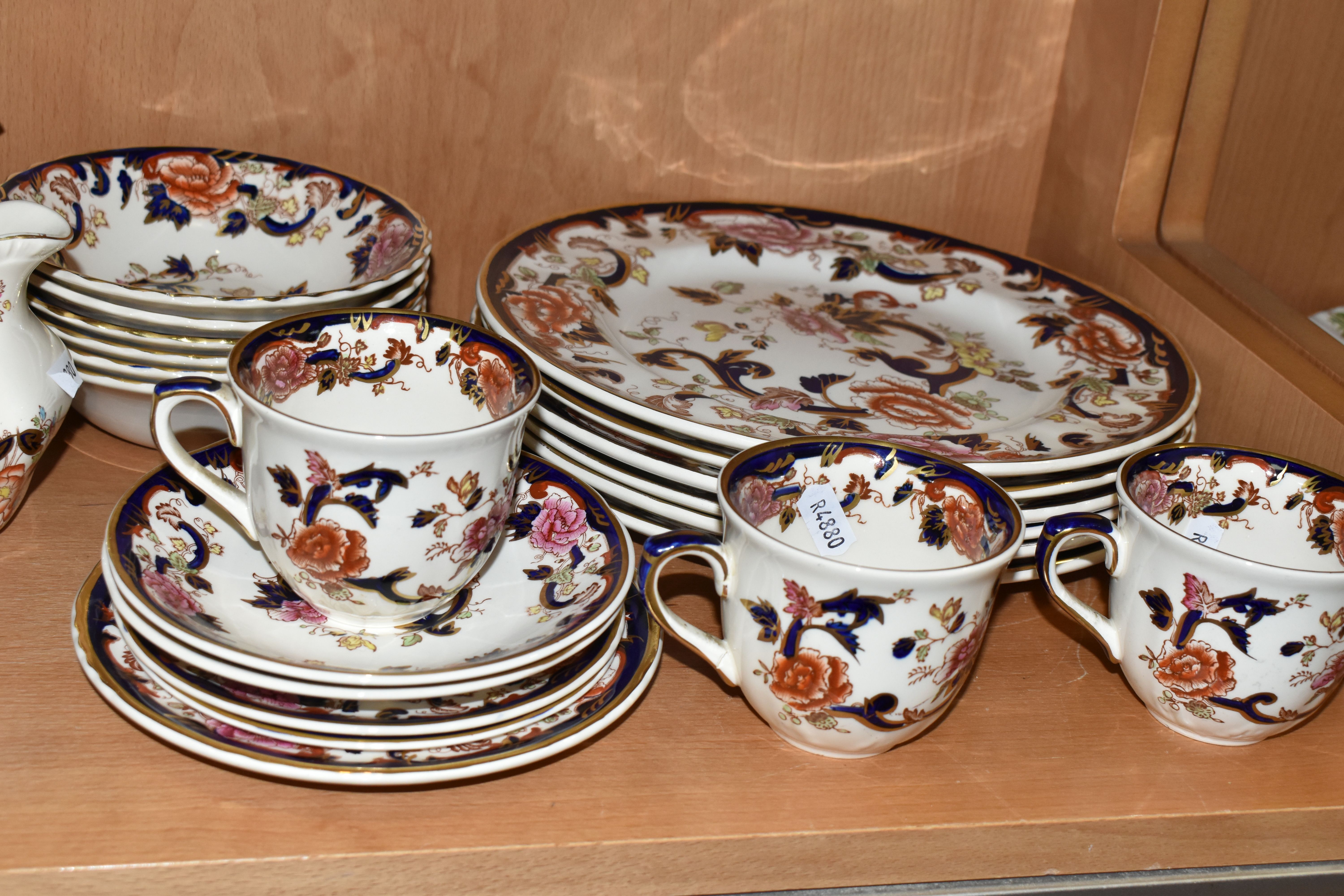 A THIRTY EIGHT PIECE MASON'S MANDALAY DINNER SERVICE, to include a teapot (spout chipped), a cream - Image 2 of 8