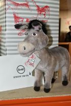A BOXED LIMITED EDITION STEIFF 'DONKEY FROM SHREK', with grey mohair and cotton 'hair', gold