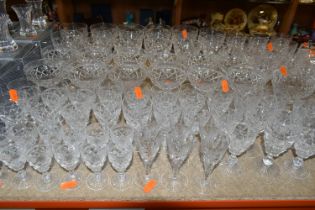 A SUITE OF STUART CRYSTAL GLASSES, 'Victoria' design, comprising twelve goblets, twelve wine