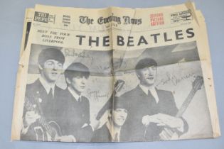 The Evening News and Star Souvenir Picture Edition, December 23 1963 The Beatles (front and back