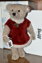 A BOXED LIMITED EDITION STEIFF ROMY TEDDY BEAR, with sand mohair and cotton 'fur', gold coloured ear