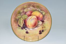 A COALPORT Large Footed Hand painted Fruit Bowl, signed R Budd (Richard Budd), decorated with