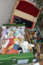 A QUANTITY OF MODERN SOFT TOYS, to include Steiff Baby and Cosy Friends toys, all with button and