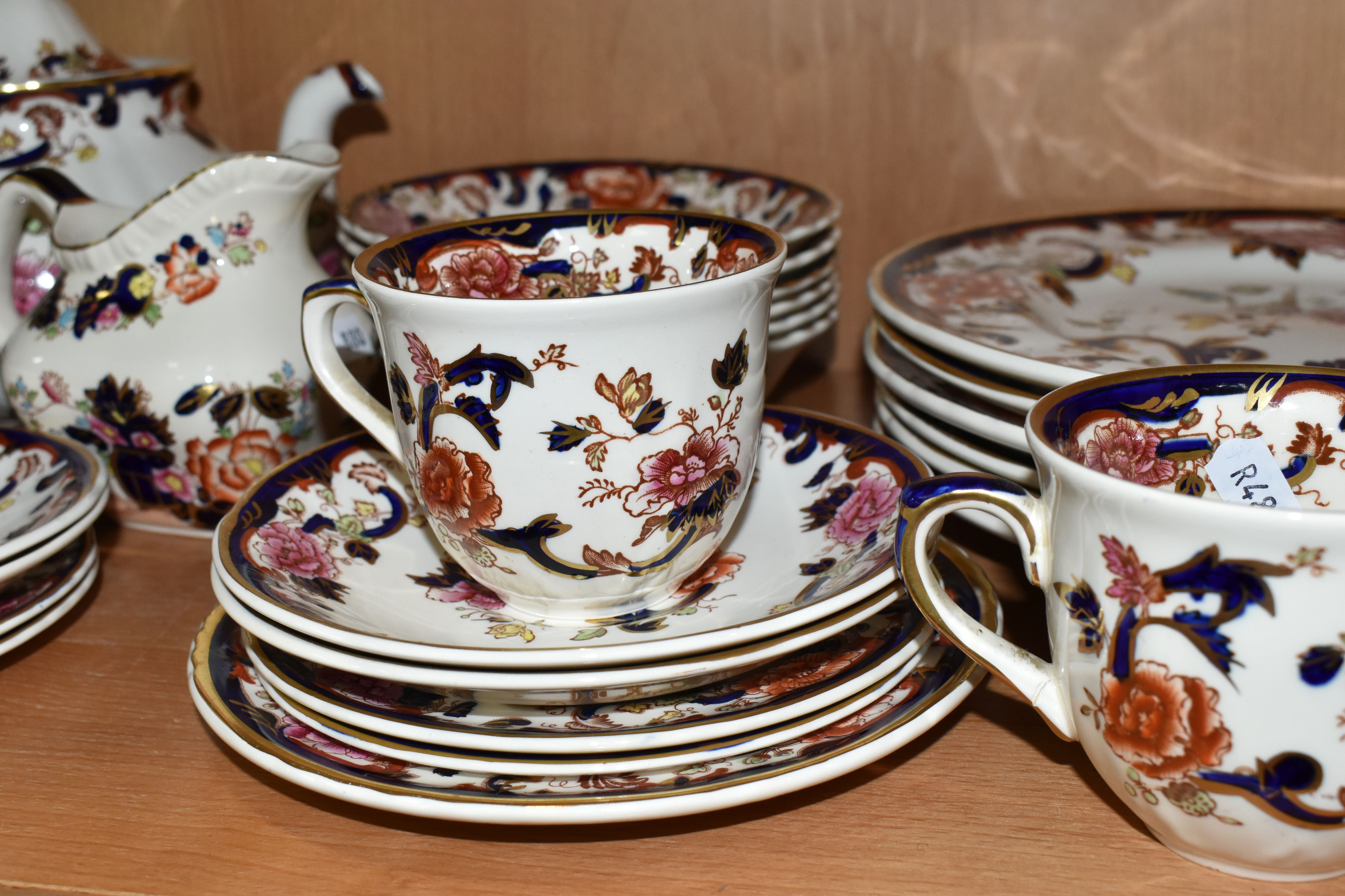 A THIRTY EIGHT PIECE MASON'S MANDALAY DINNER SERVICE, to include a teapot (spout chipped), a cream - Image 4 of 8
