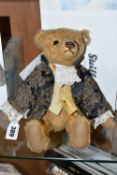 A BOXED LIMITED EDITION STEIFF SIR EDWARD TEDDY BEAR, with old gold mohair and cotton 'fur', gold
