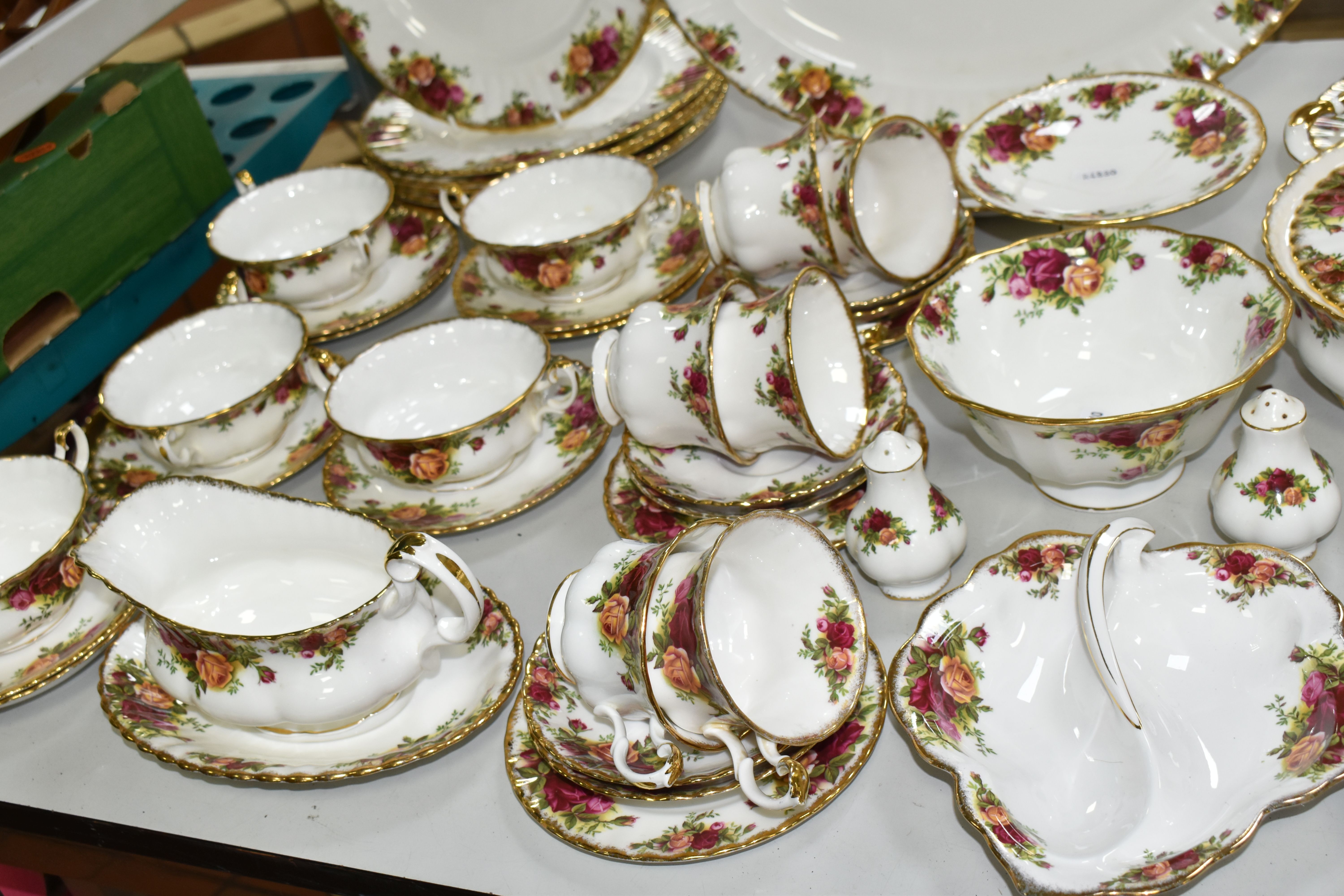 ROYAL ALBERT 'OLD COUNTRY ROSES' TEA AND DINNER WARES, comprising six cups and saucers - one cup - Image 5 of 7