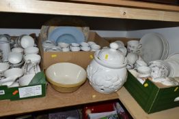 THREE BOXES AND LOOSE TEA AND KITCHEN WARE, to include a twenty one piece of Royal Doulton Fairfax