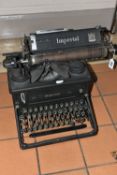 A VINTAGE IMPERIAL 55 TYPEWRITER, black finish, made in England (1)