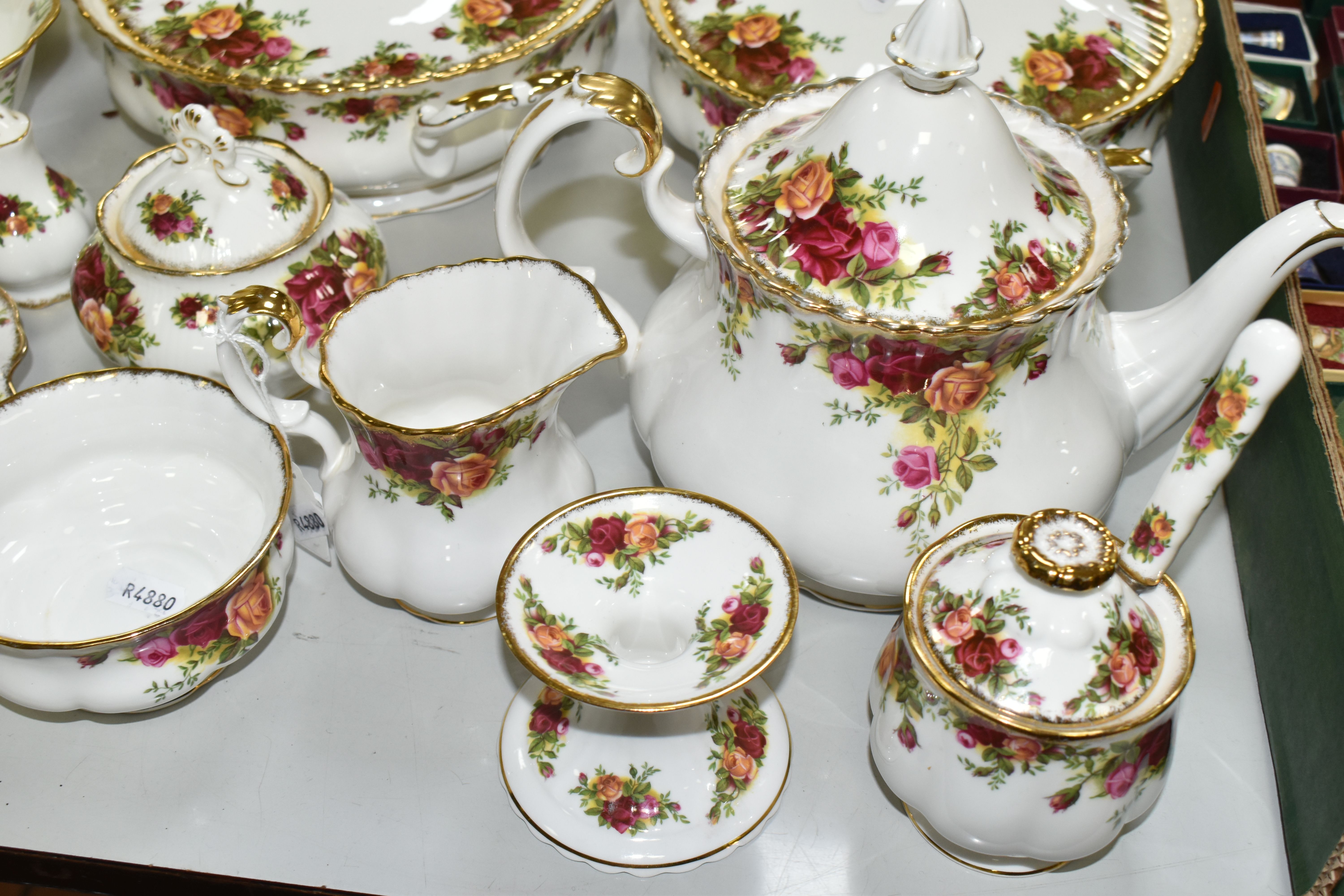 ROYAL ALBERT 'OLD COUNTRY ROSES' TEA AND DINNER WARES, comprising six cups and saucers - one cup - Image 4 of 7