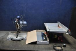 A POWERCRAFT 8in TABLE SAW with extension plate and a Mitre Saw (both PAT pass and working)