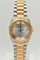 AN 'OMEGA SEAMASTER PIEPAN' WRISTWATCH, quartz movement, round bi colour dial signed 'Omega