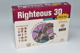 ORCHID RIGHTEOUS 3D GRAPHICS CARD, in bonus pack box, includes the card and cable, untested (1 box)