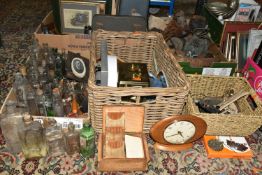 FIVE BOXES OF LATE 19TH AND EARLY 20TH CENTURY MISCELLANEOUS SUNDRIES, to include a collection of