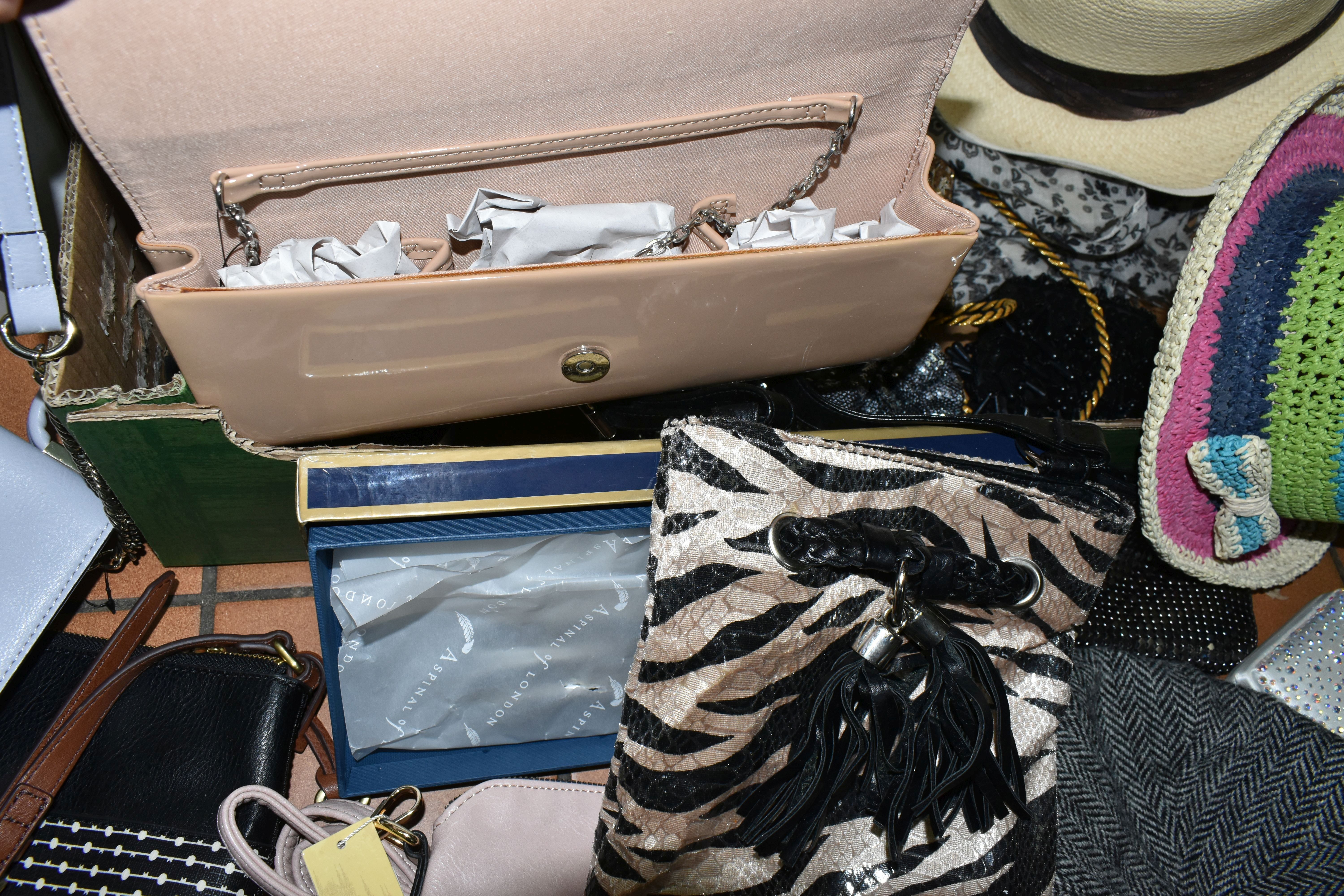THREE BOXES OF LADIES' HANDBAGS, to include over thirty assorted day and evening bags, maker's names - Image 14 of 14