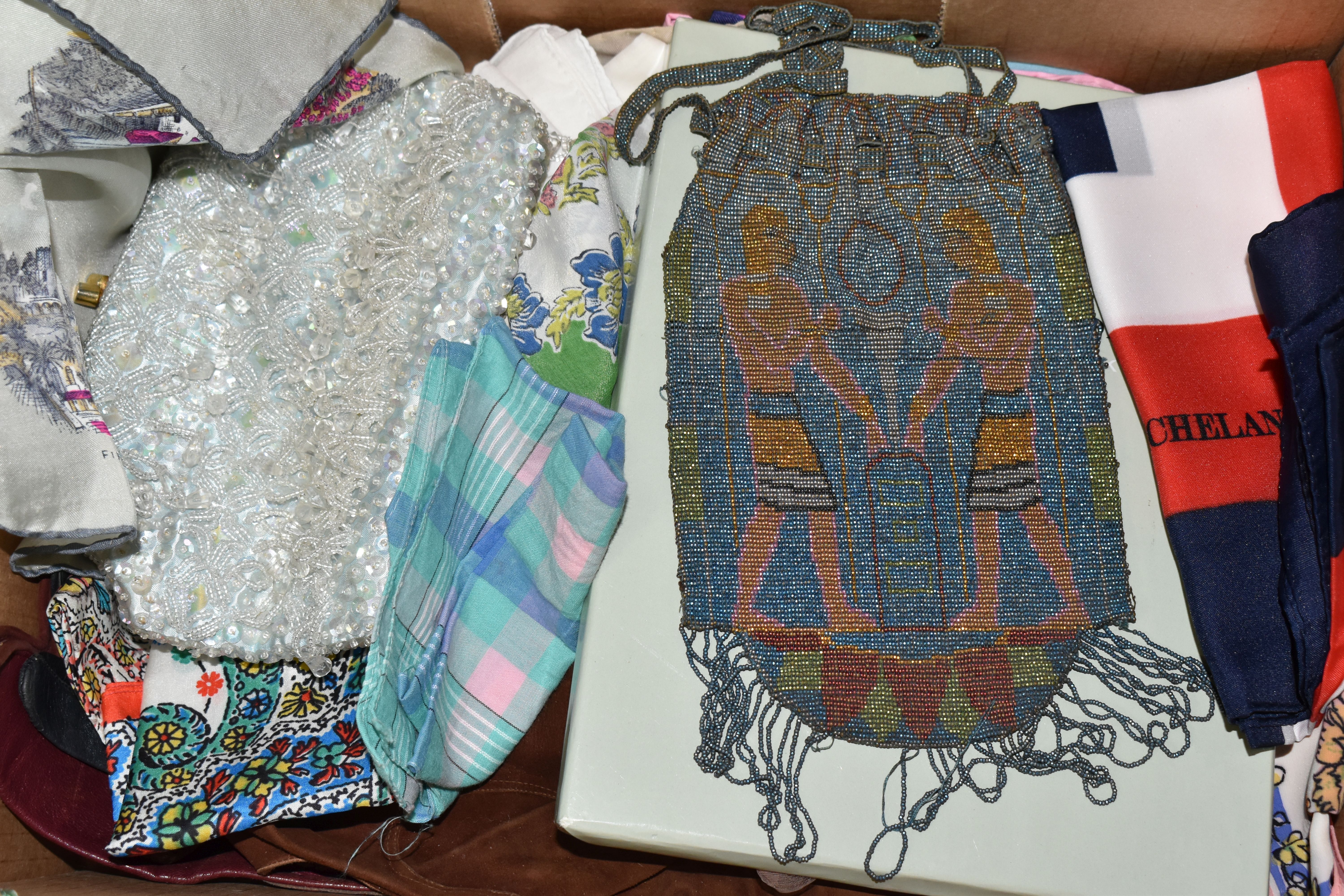 TWO BOXES AND LOOSE VINTAGE CLOTHING, to include a large quantity of Victorian cotton and handmade - Image 10 of 20