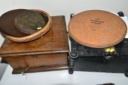 TWO LATE 19TH/EARLY 20TH CENTURY MUSIC BOXES WITH DISCS, comprising a Celesta musical box, Style 20,