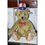 A BOXED STEIFF LIMITED EDITION 'UNCLE SAM' MUSICAL TEDDY BEAR, a 2016 North American limited