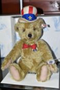 A BOXED STEIFF LIMITED EDITION 'UNCLE SAM' MUSICAL TEDDY BEAR, a 2016 North American limited