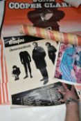 ONE BOX OF POSTERS, to include a monochrome poster 'The Stranglers' Men in black Tour Feb 8th-
